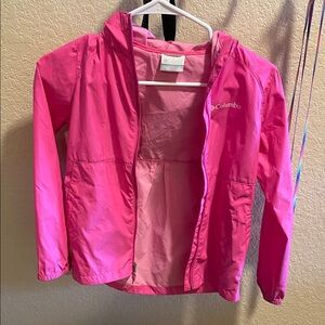 Columbia Bright Pink Hooded Packable Jacket
